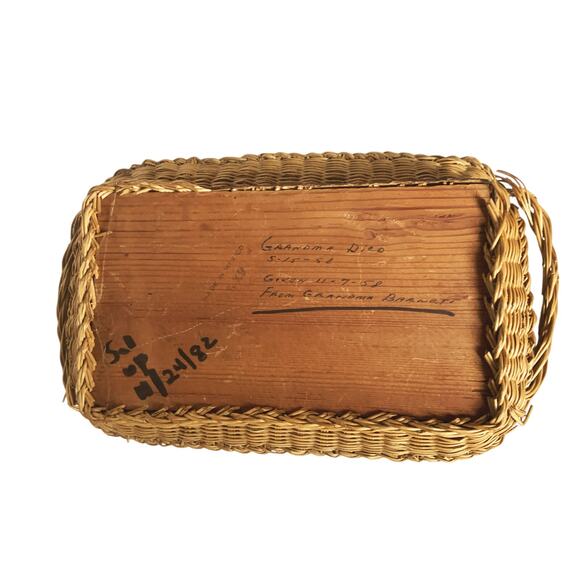 Vintage Mexican Feathers and Paint Folk Art Bird Branch Tray 1958 Note on back - Picture 4 of 9